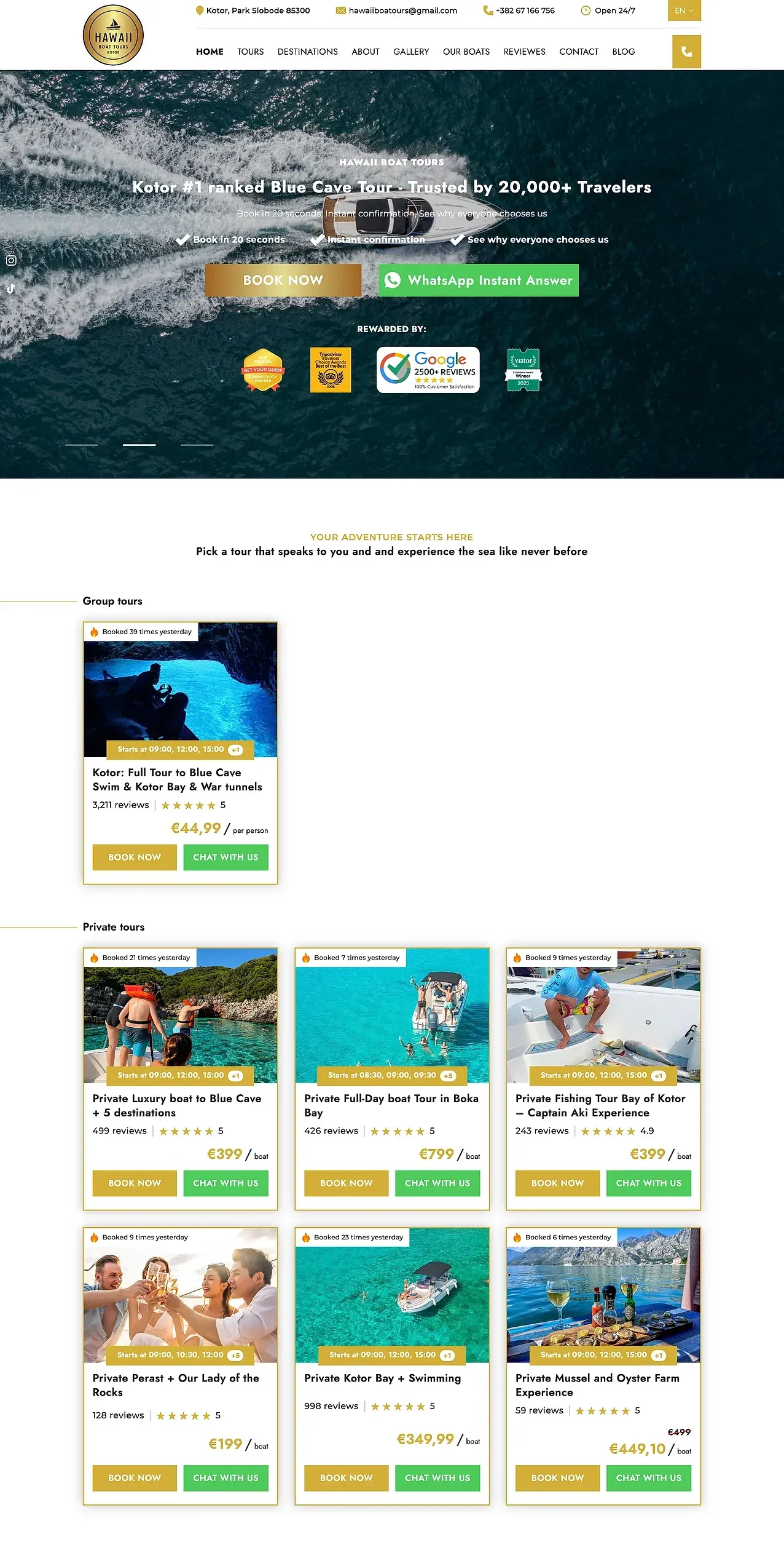 Startseite — die Website von Hawaii Boat Tours