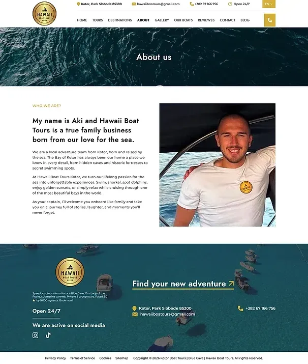 Über uns und Galerie — die Website von Hawaii Boat Tours