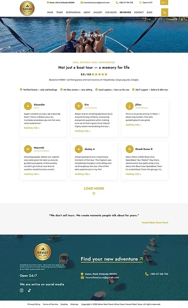 OUR BOATS und REVIEWES — die Website von Hawaii Boat Tours