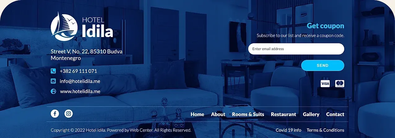 Home page — the Hotel Idila site