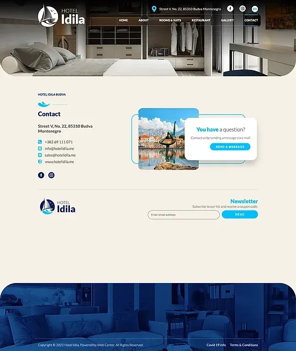 Contact — the Hotel Idila site