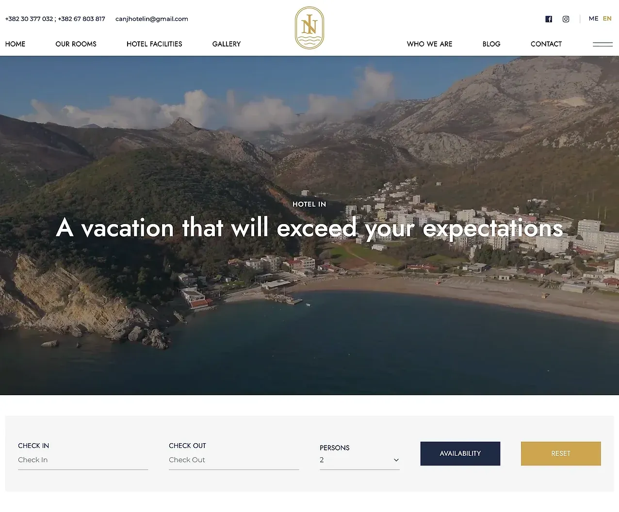 Home page — the Hotel IN site
