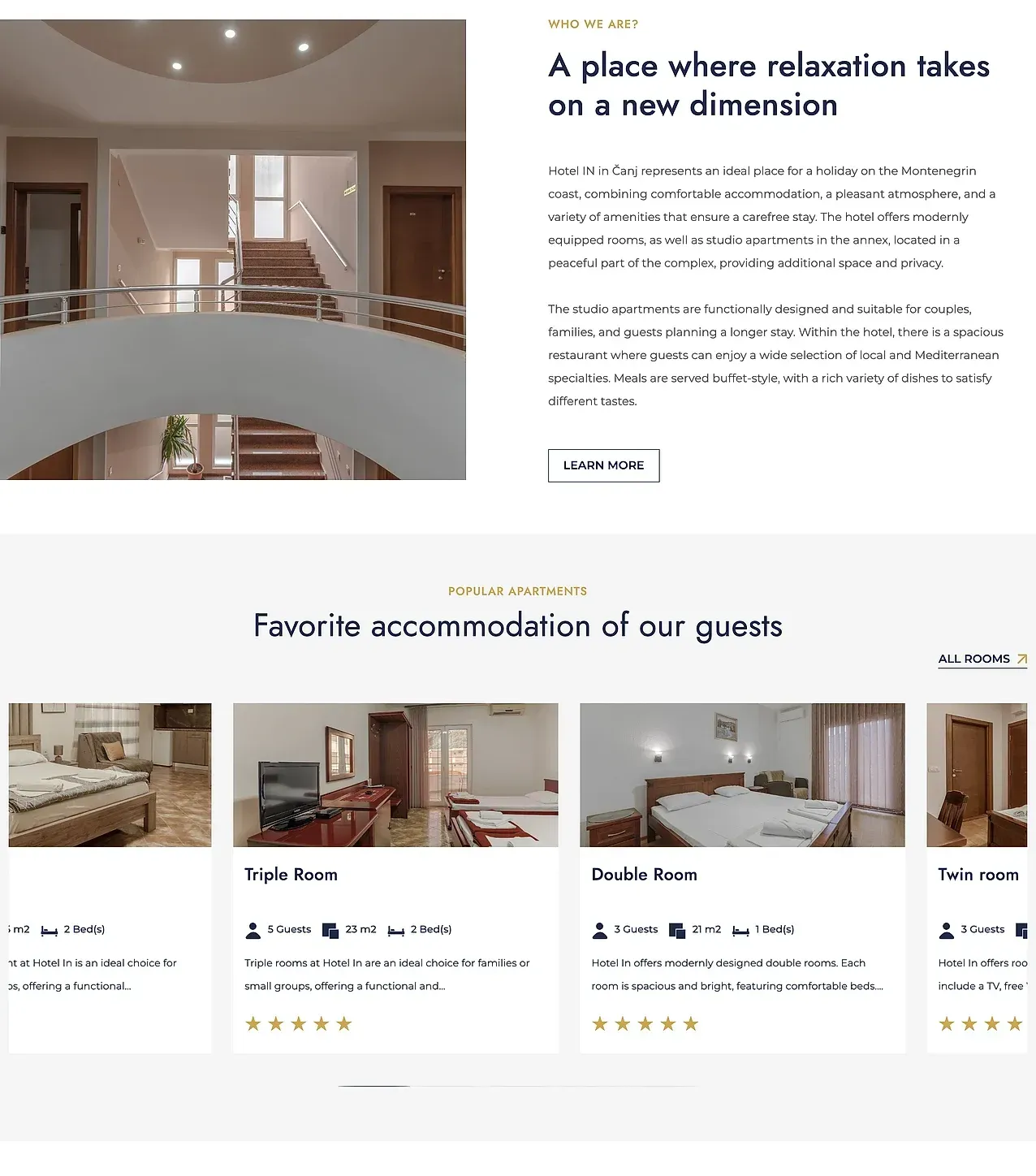 Home page — the Hotel IN site
