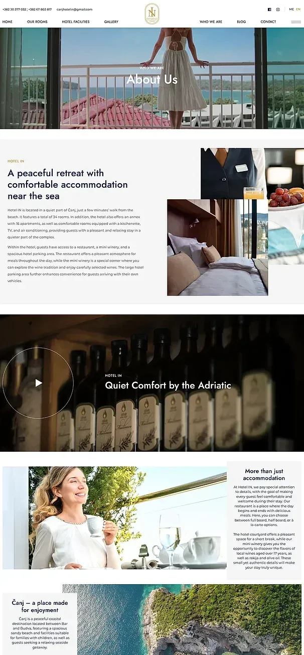 Gallery and WHO WE ARE — the Hotel IN site