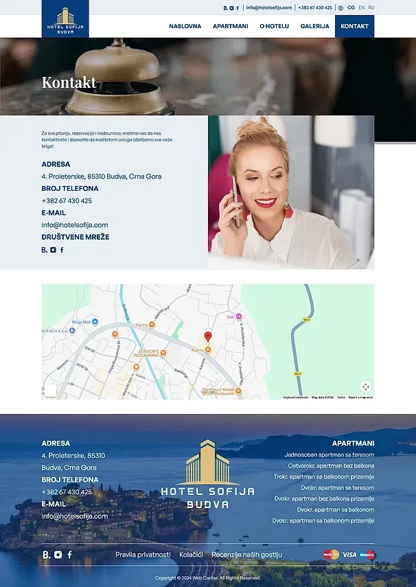 Contact — the Hotel Sofija site