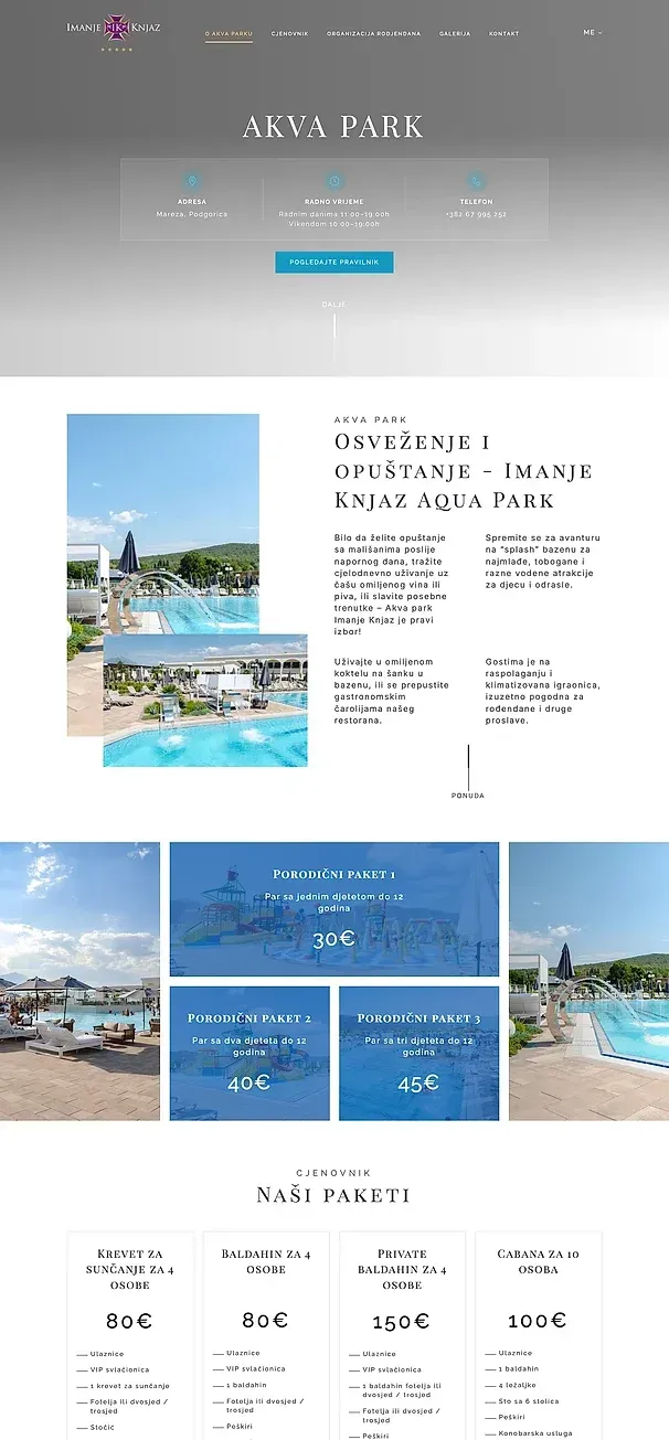 Wasserpark — die Website von Imanje Knjaz