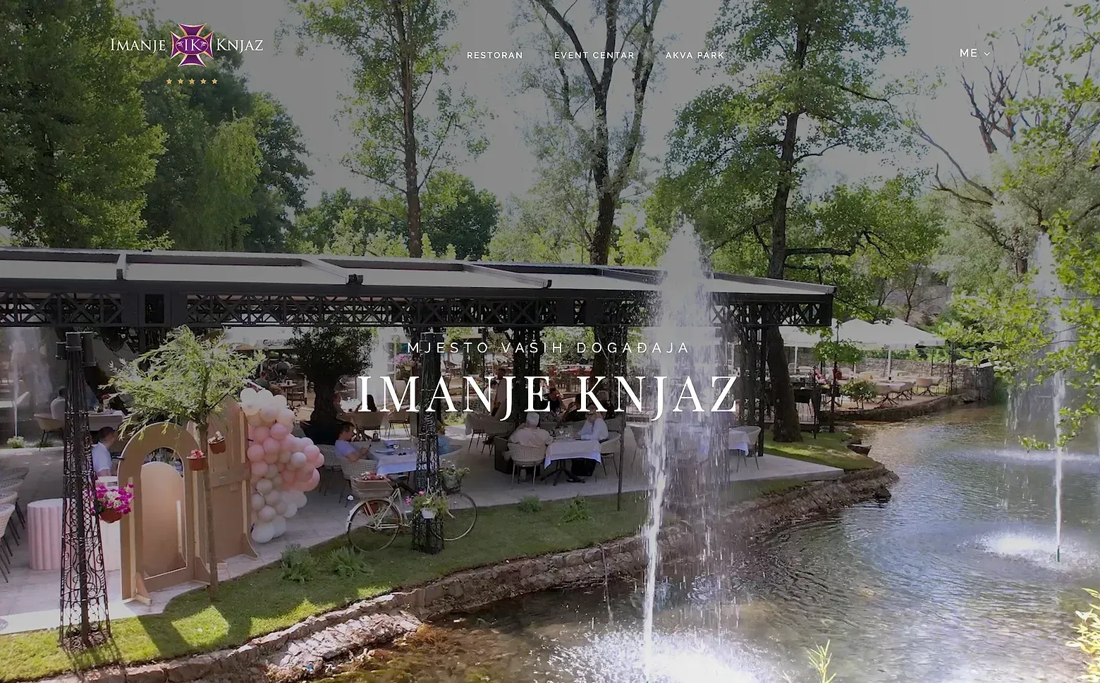 Home page of the Imanje Knjaz website