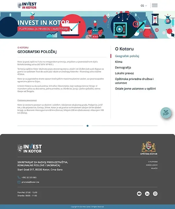 Geografski položaj und Klima — die Website von Invest in Kotor