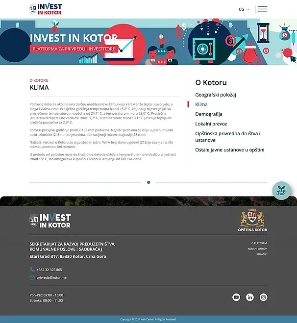 Geografski položaj und Klima — die Website von Invest in Kotor