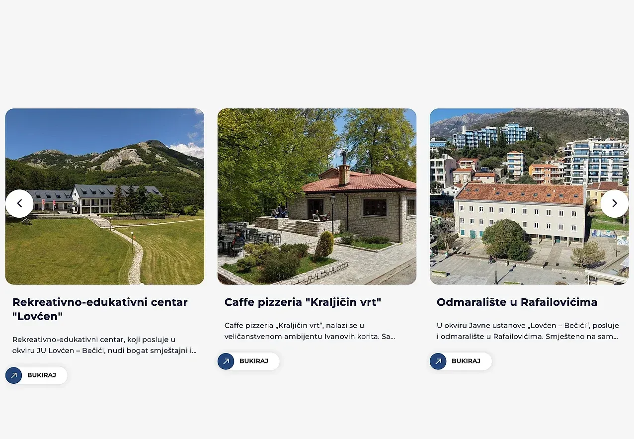 Startseite — die Website von JU Lovćen Bečići - Ivanova Korita