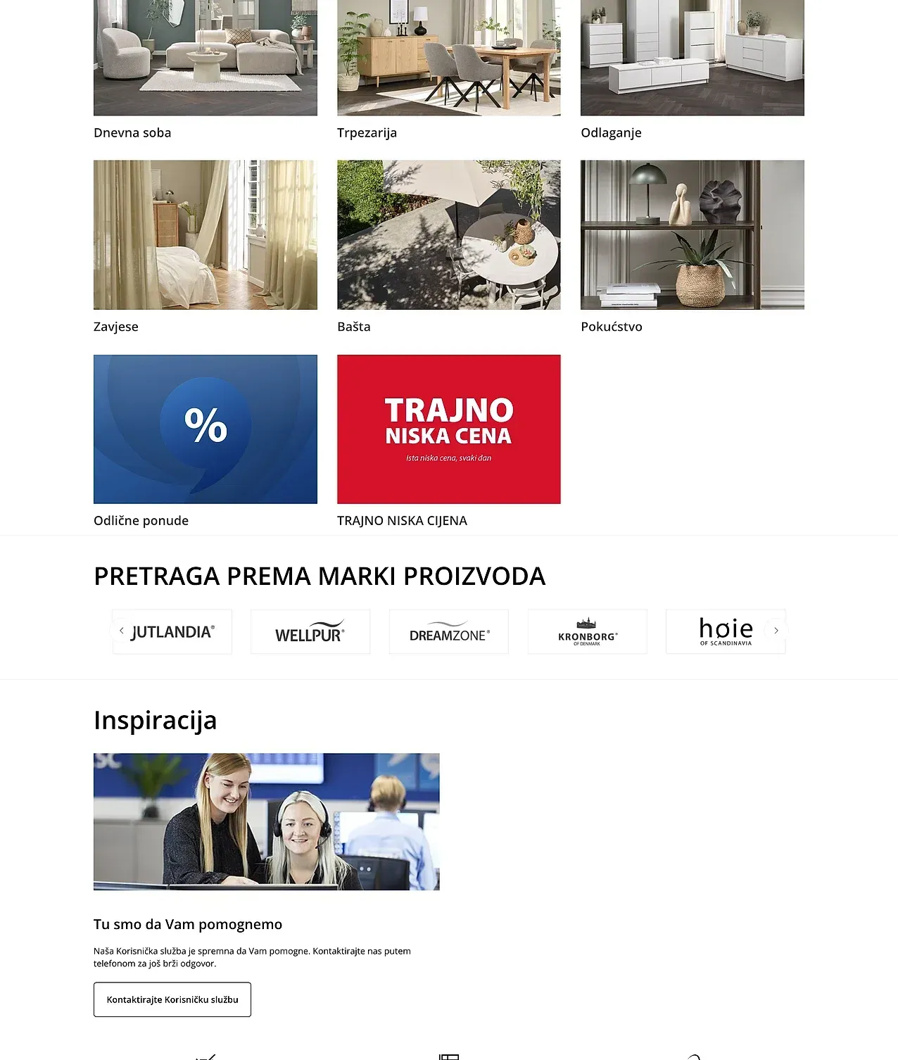 Startseite — die Website von JYSK Crna Gora