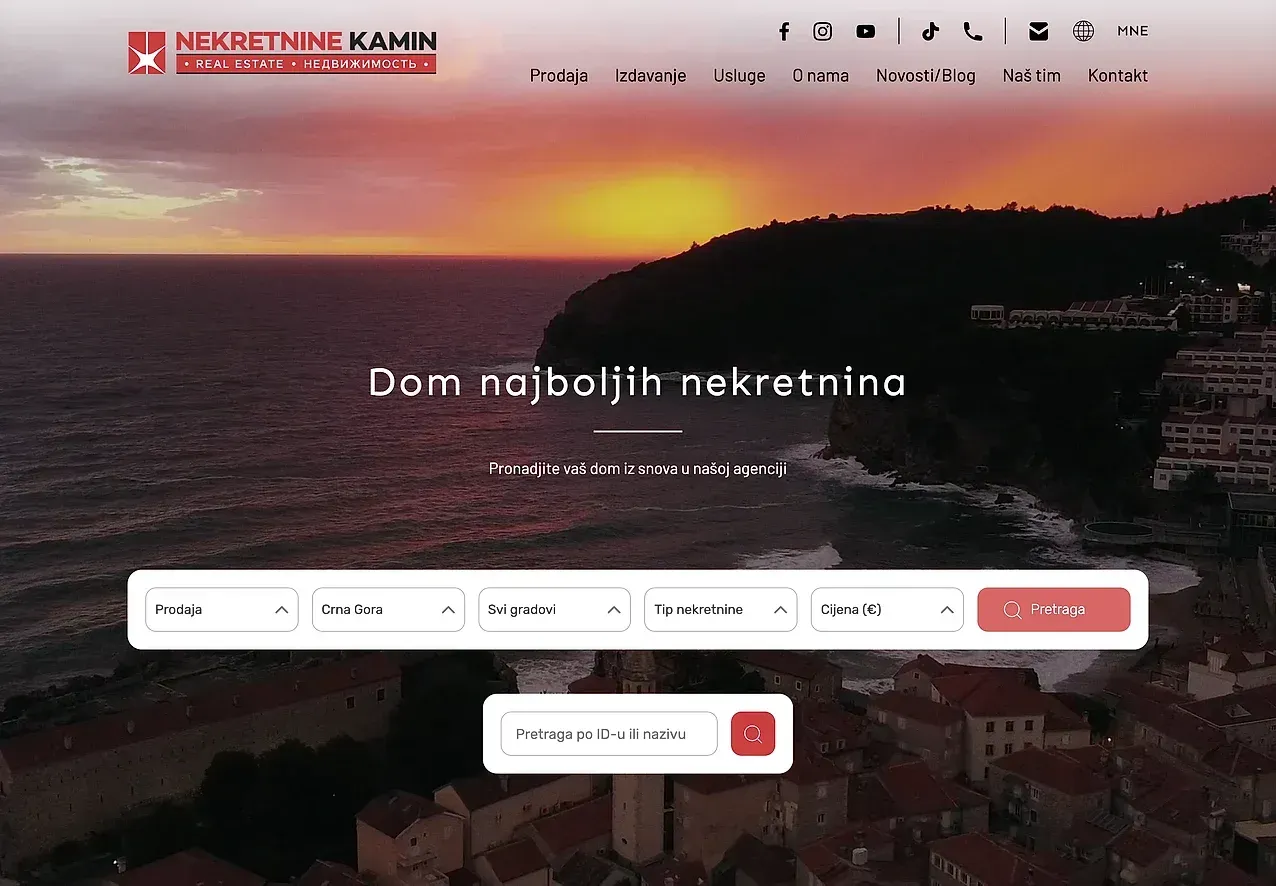 Home page — the Kamin Nekretnine site