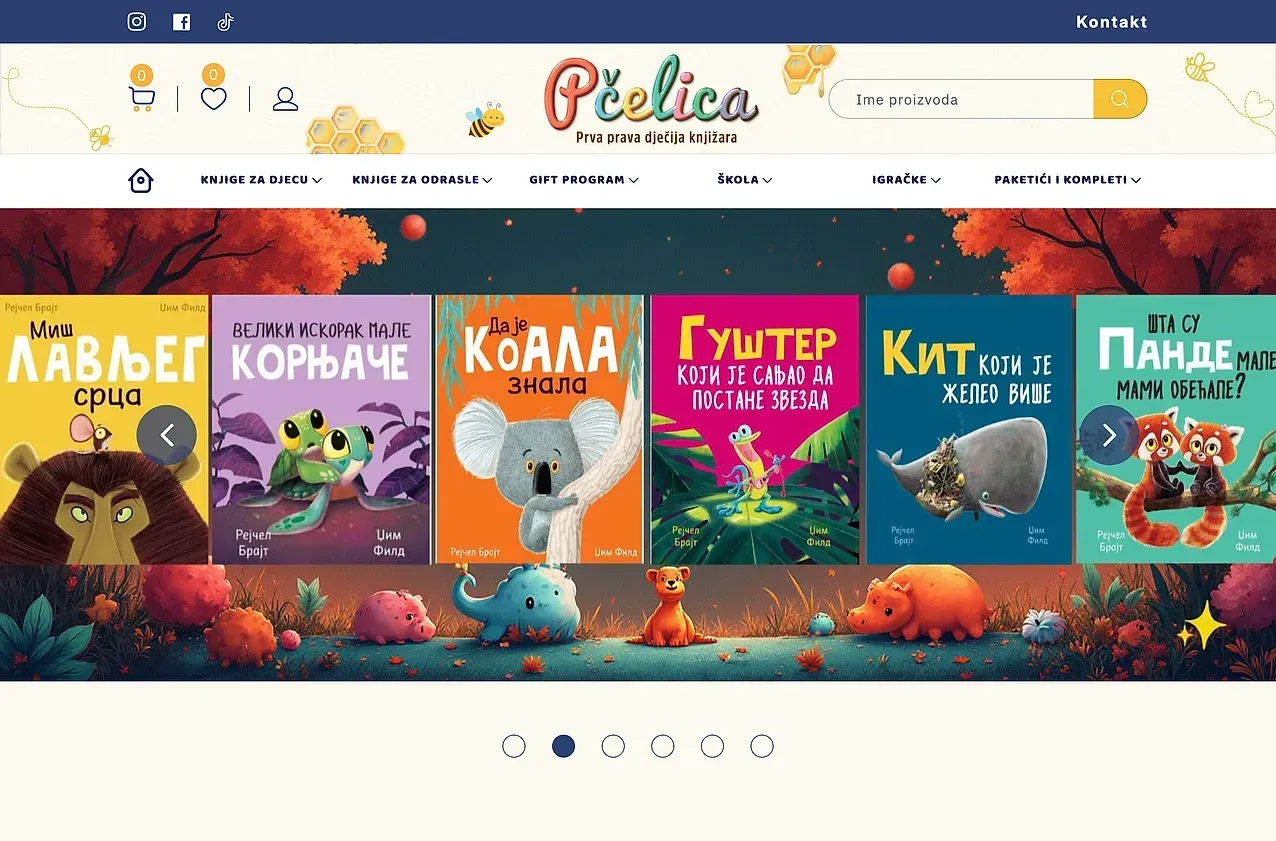 Startseite — die Website von Knjižara Pčelica