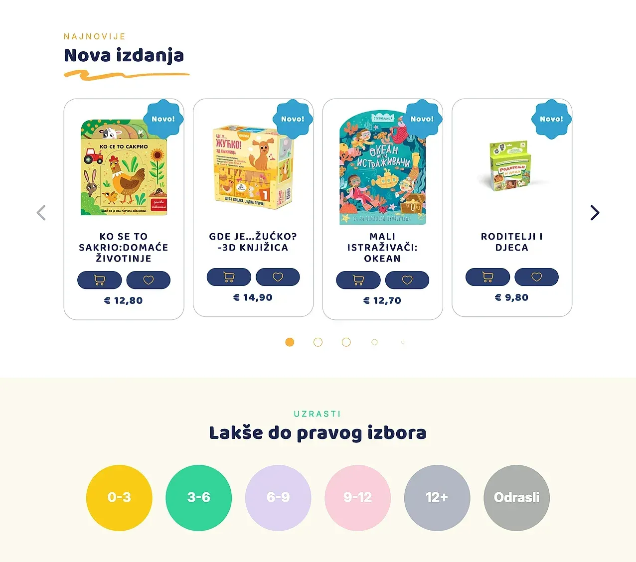 Startseite — die Website von Knjižara Pčelica