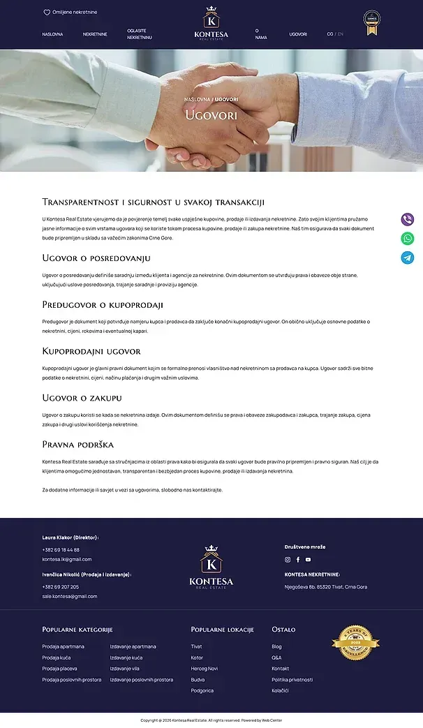 Verträge — die Website von Kontesa Real Estate