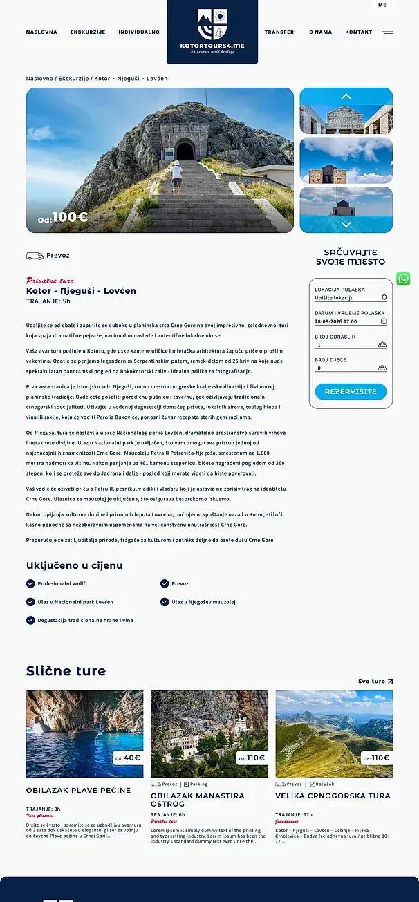 Kontakt und Kotor — Njeguši — Lovćen — die Website von Kotor Tours