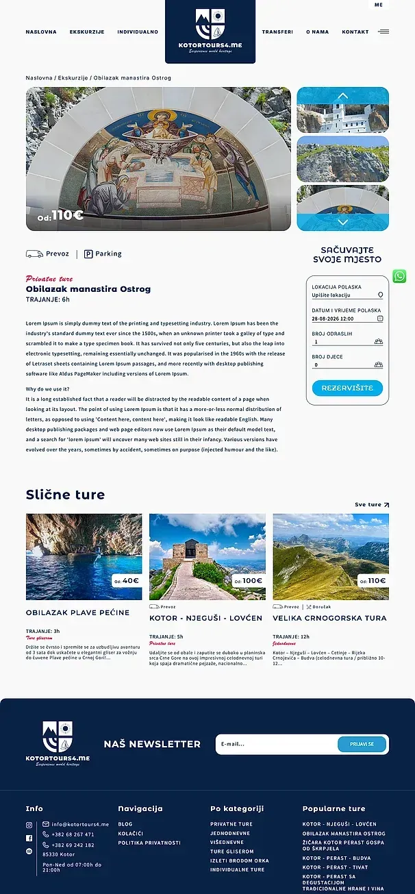 Kloster-Ostrog-Tour und Seilbahn Kotor — Perast — Gospa od Škrpjela — die Website von Kotor Tours