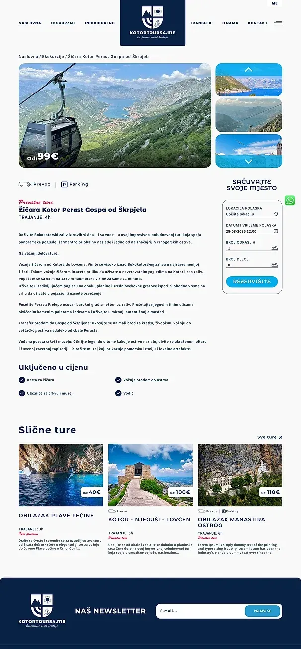 Kloster-Ostrog-Tour und Seilbahn Kotor — Perast — Gospa od Škrpjela — die Website von Kotor Tours