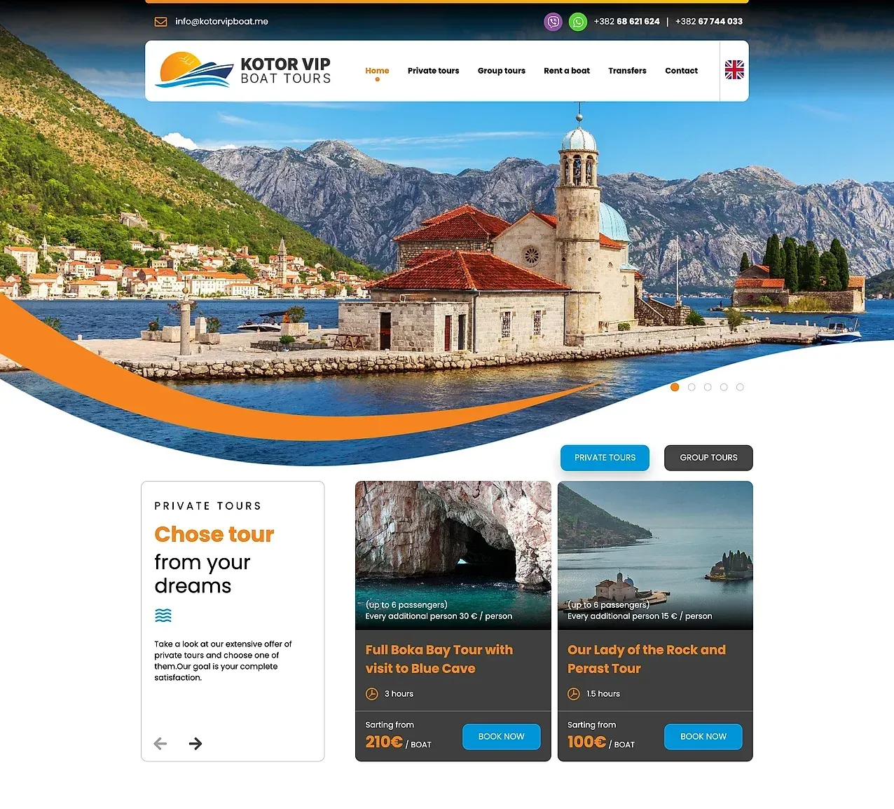 Startseite — die Website von Kotor VIP Boat Tours