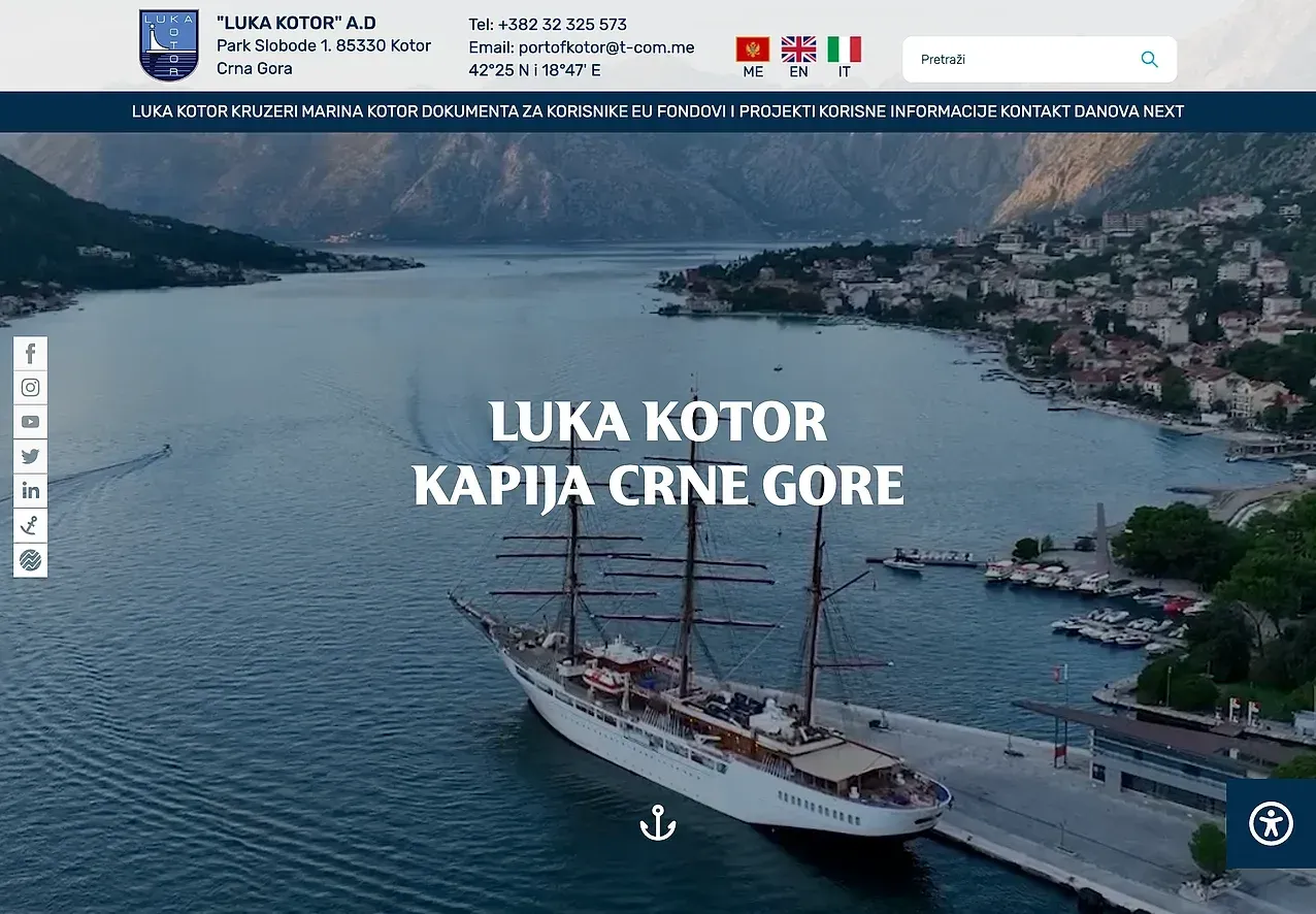 Home page — the Luka Kotor site