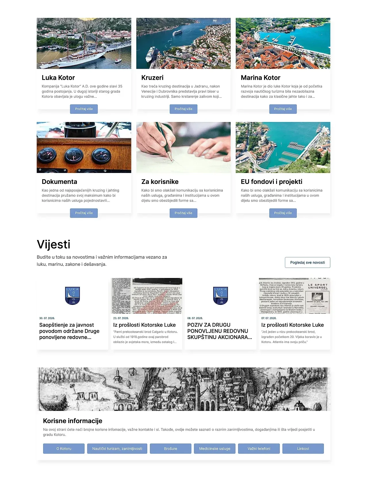 Home page — the Luka Kotor site