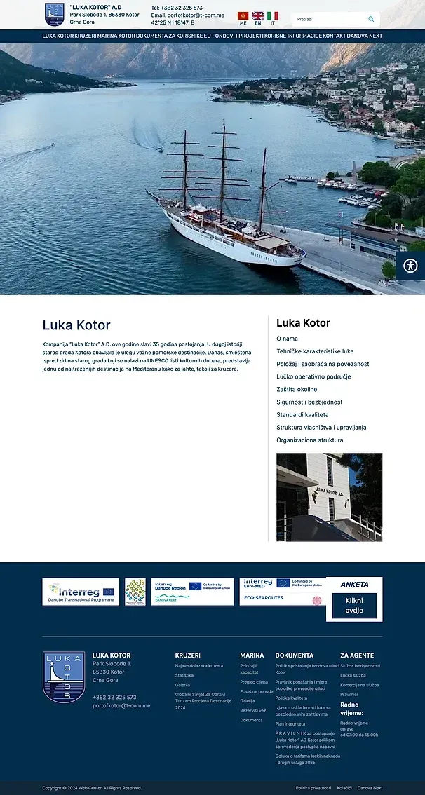 Luka Kotor and About us — the Luka Kotor site