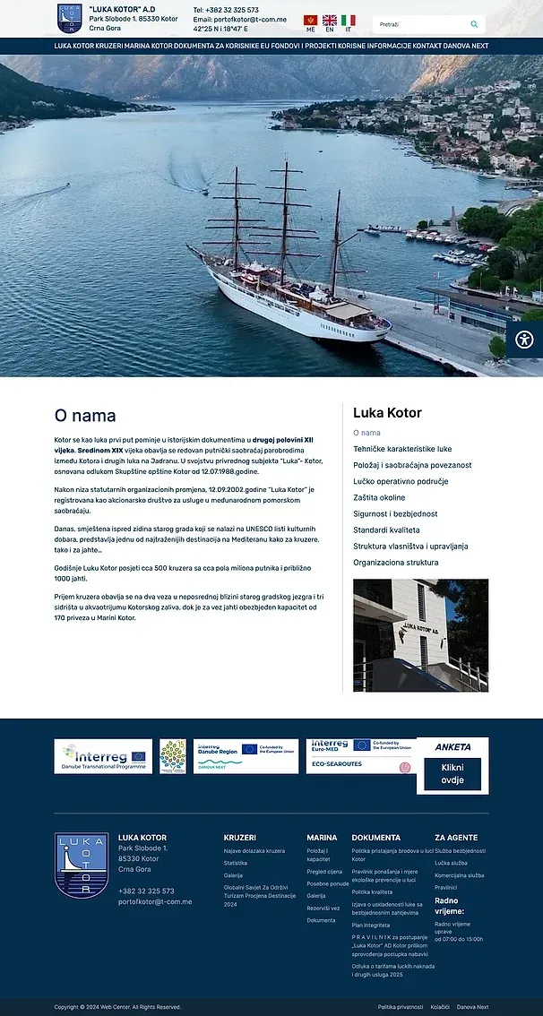 Luka Kotor and About us — the Luka Kotor site