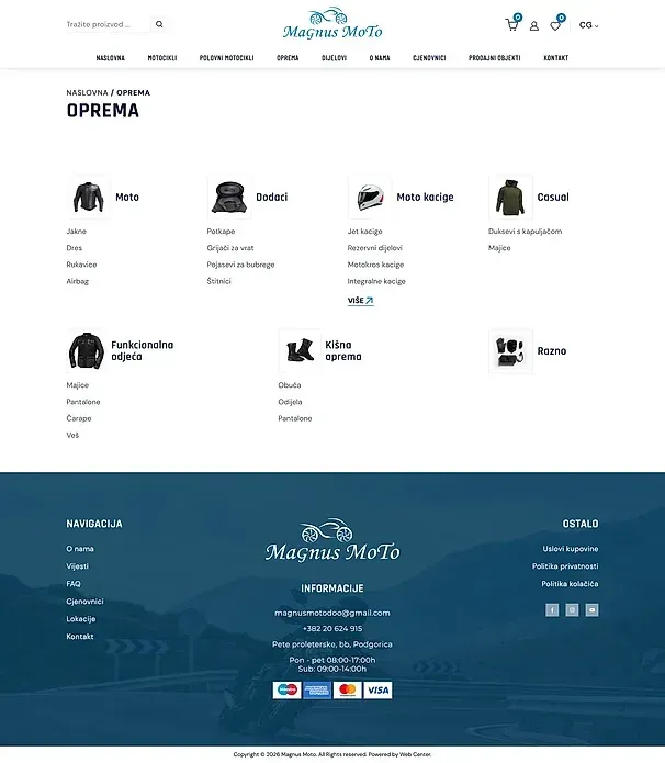 Equipment — the Magnus Moto site