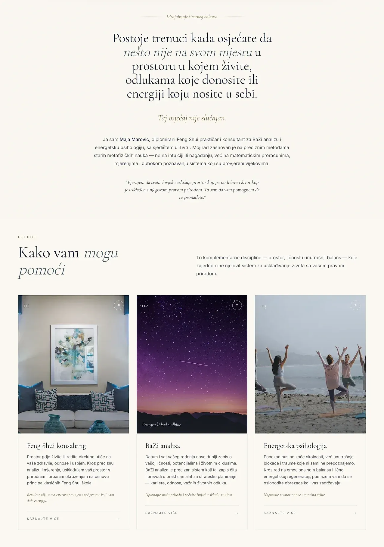 Startseite — die Website von Maja Marović