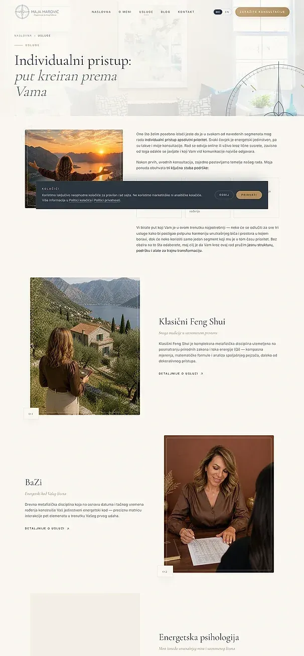 Über mich und Leistungen — die Website von Maja Marović