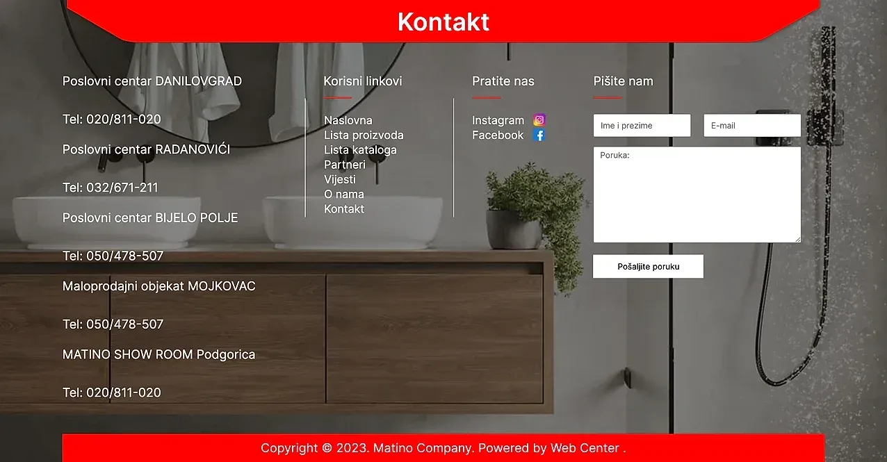 Startseite — die Website von Matino Shop