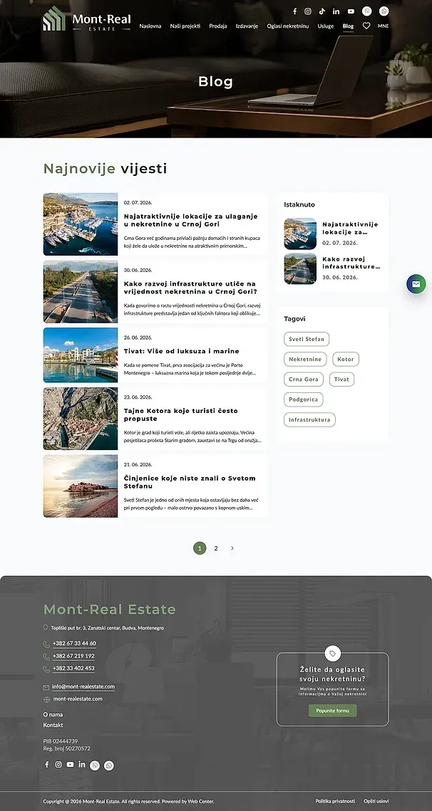Blog und Merkliste — die Website von Mont Real Estate