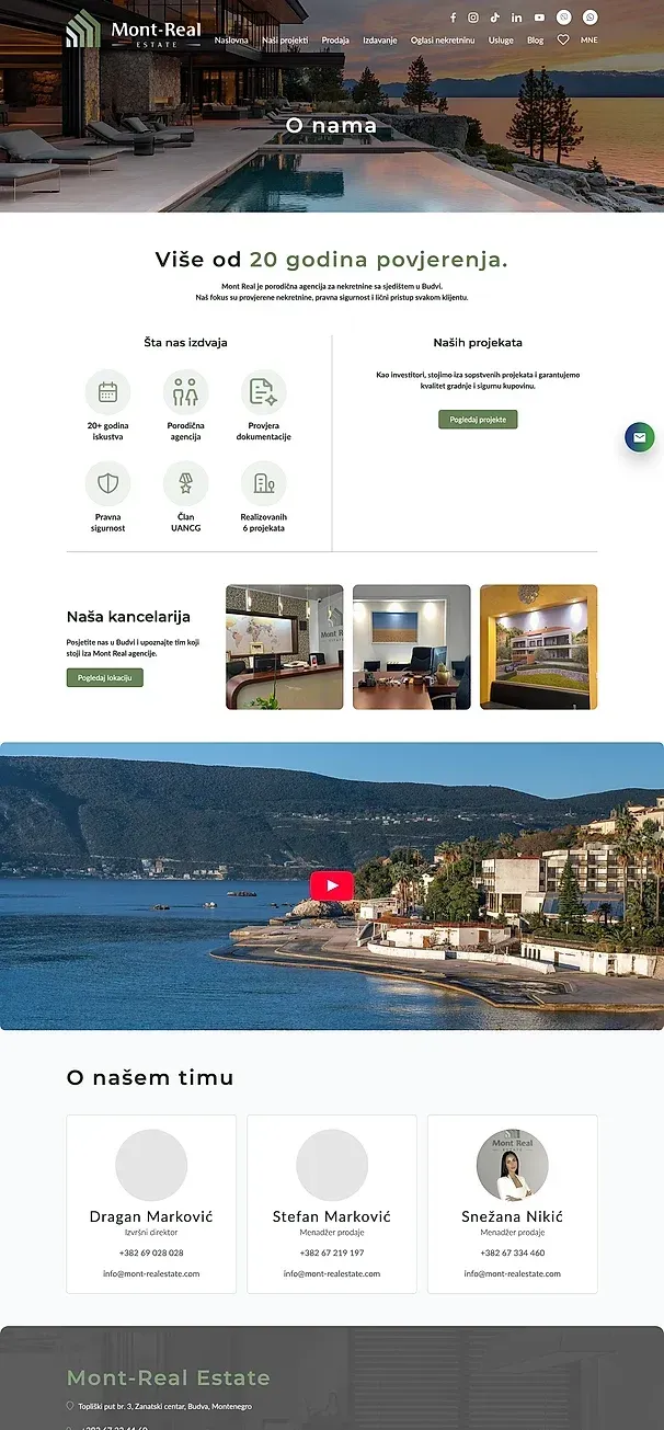 Über uns und Kontakt — die Website von Mont Real Estate