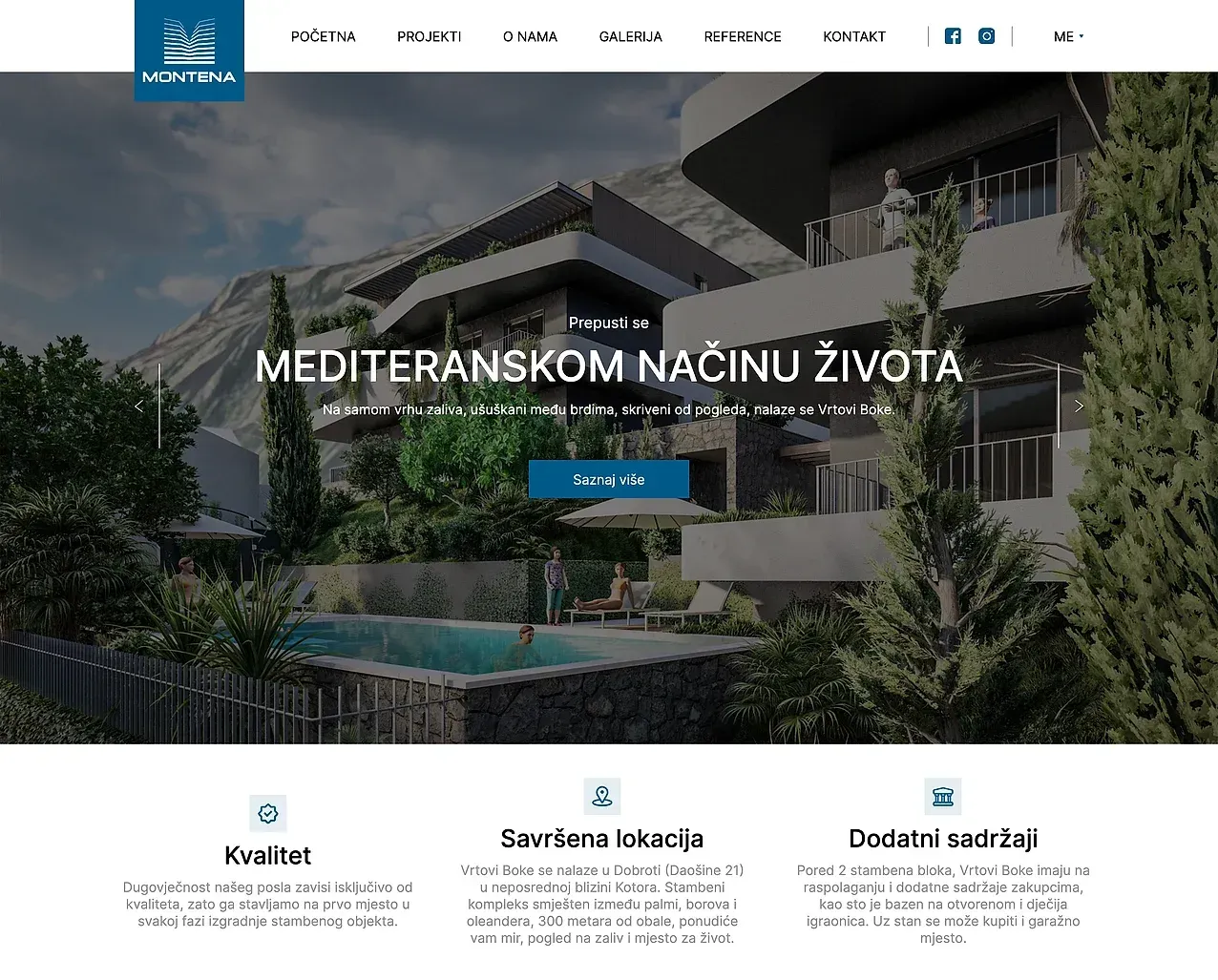 Home page — the Montena site