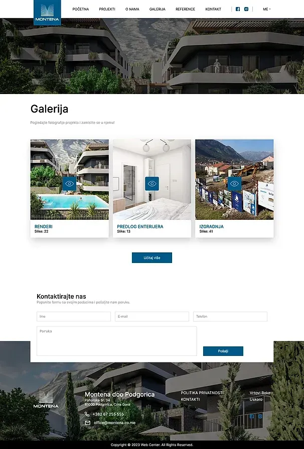 Gallery and References — the Montena site