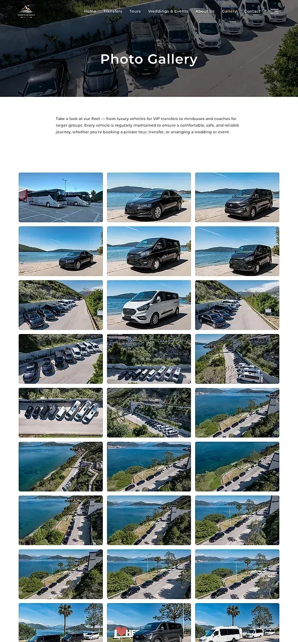 Galerie und Kontakt — die Website von Montenegrina Travel