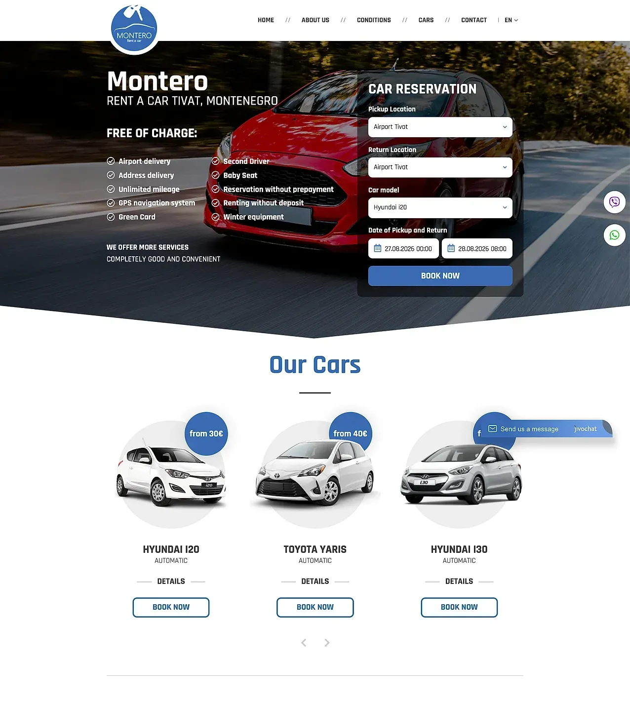 Home page — the Montero site