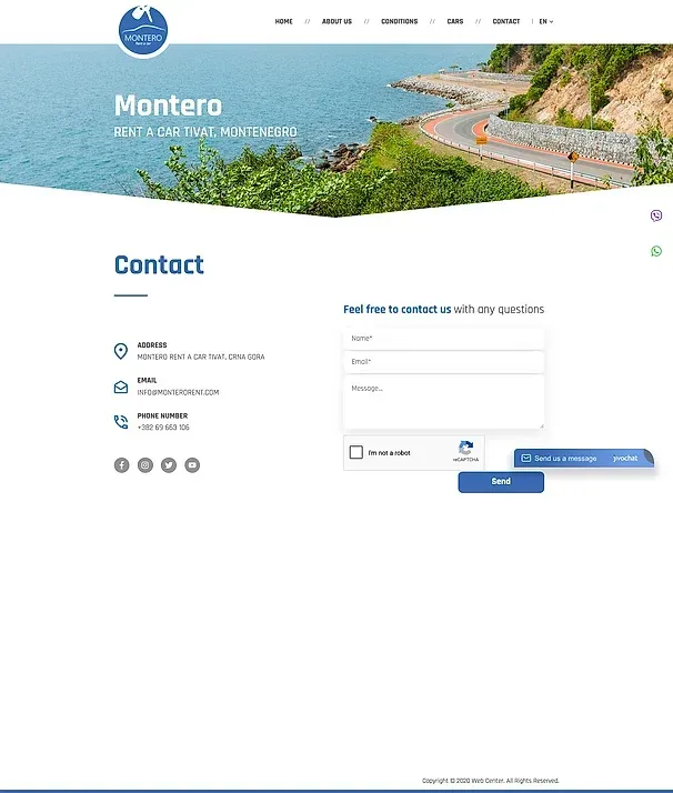 Cars and Contact — the Montero site