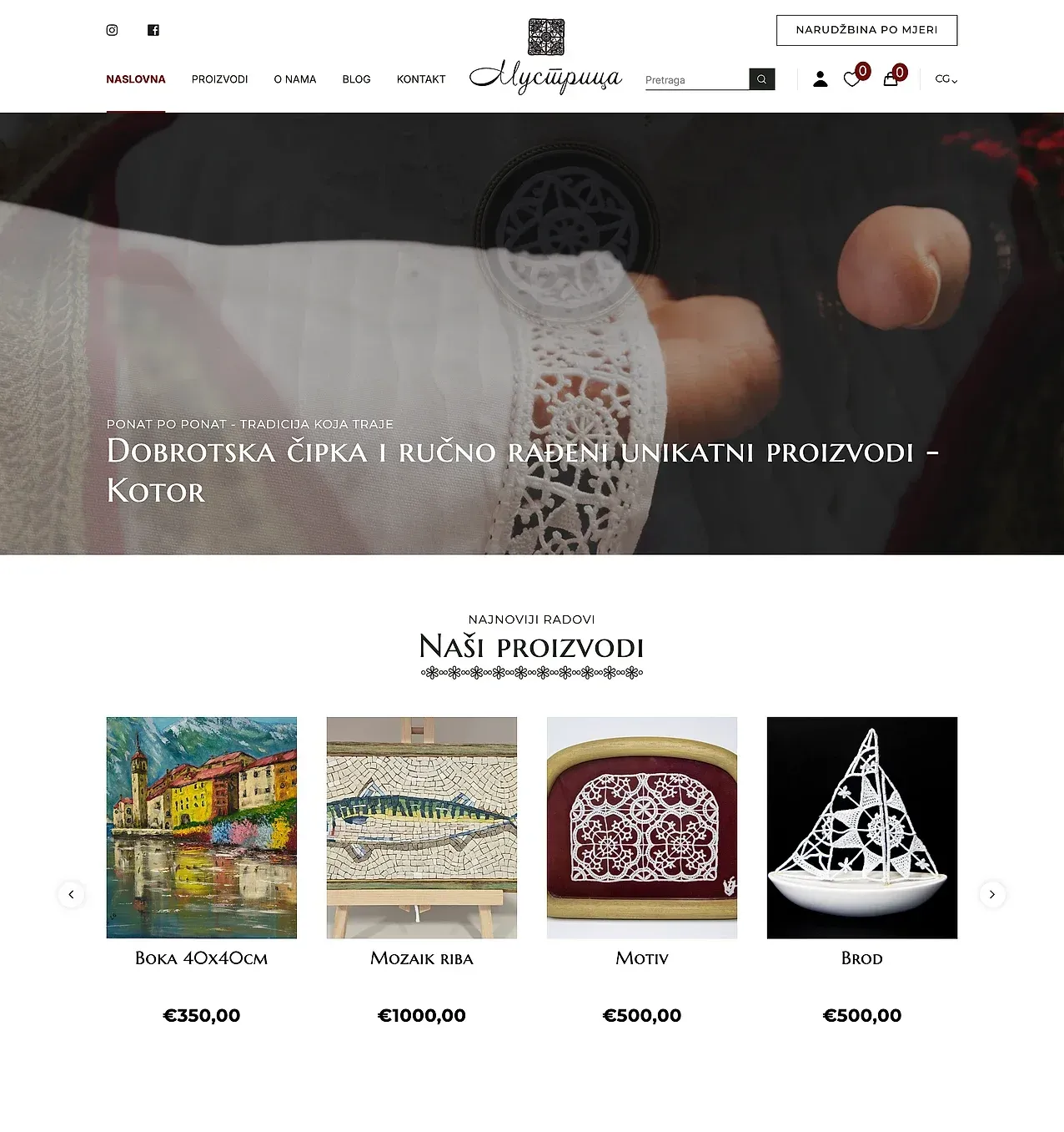 Home page — the Mustrica site