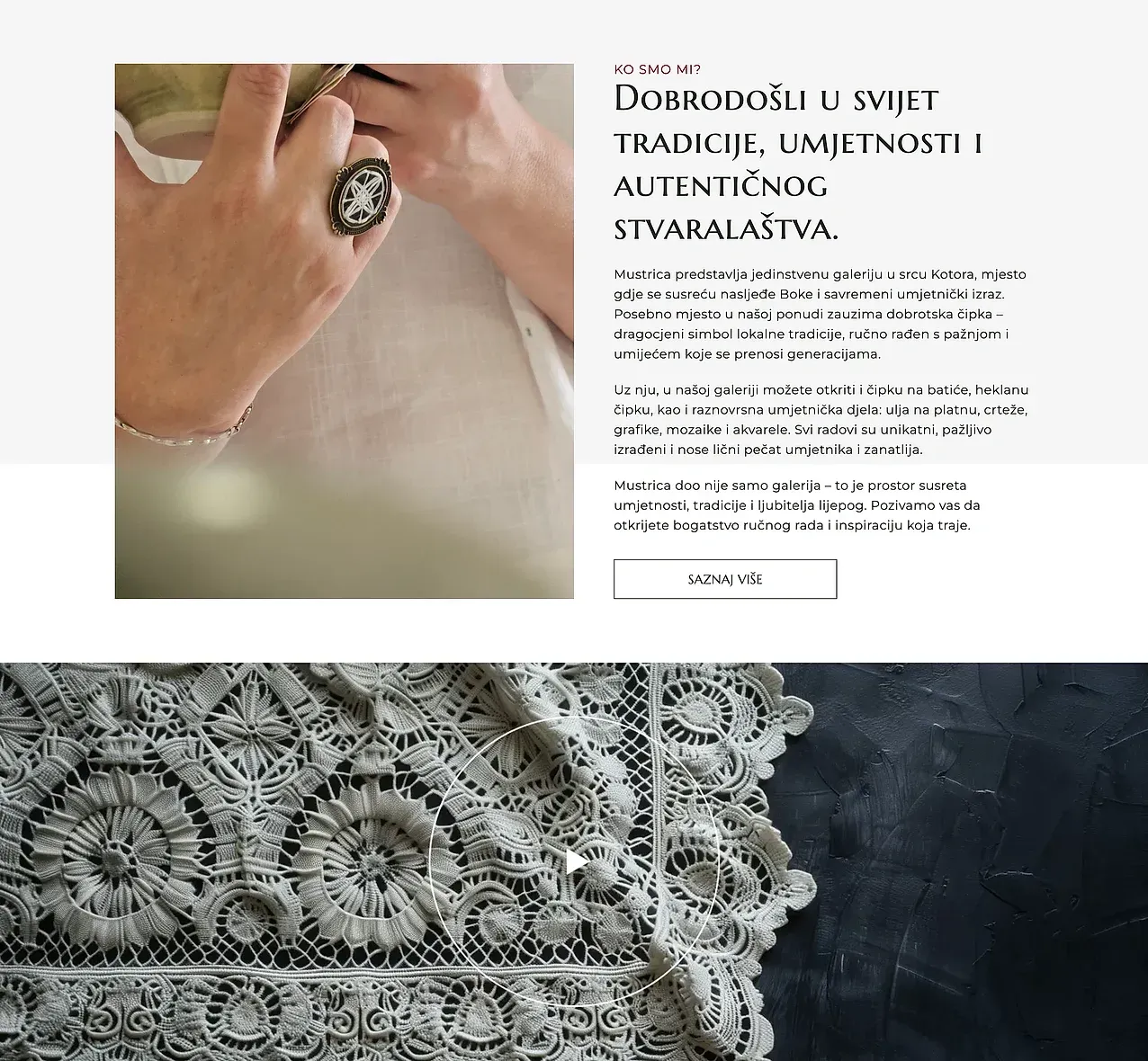 Home page — the Mustrica site