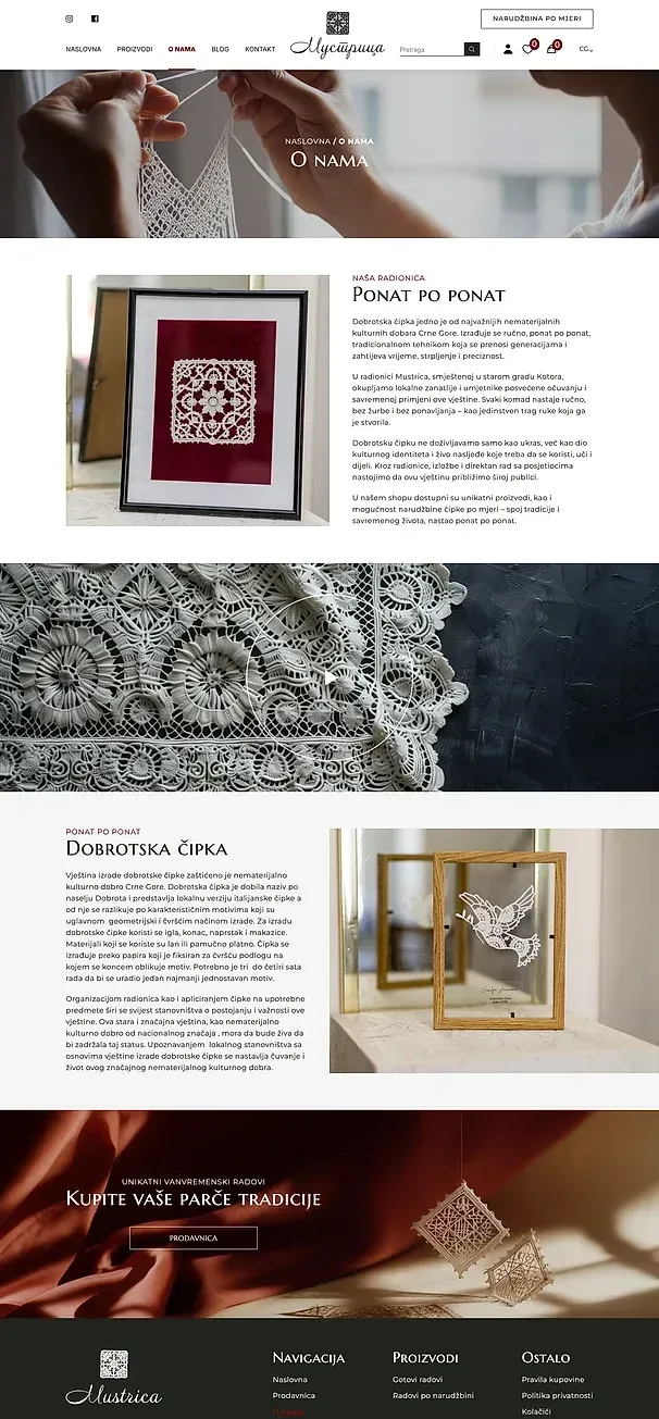 About us and Blog — the Mustrica site