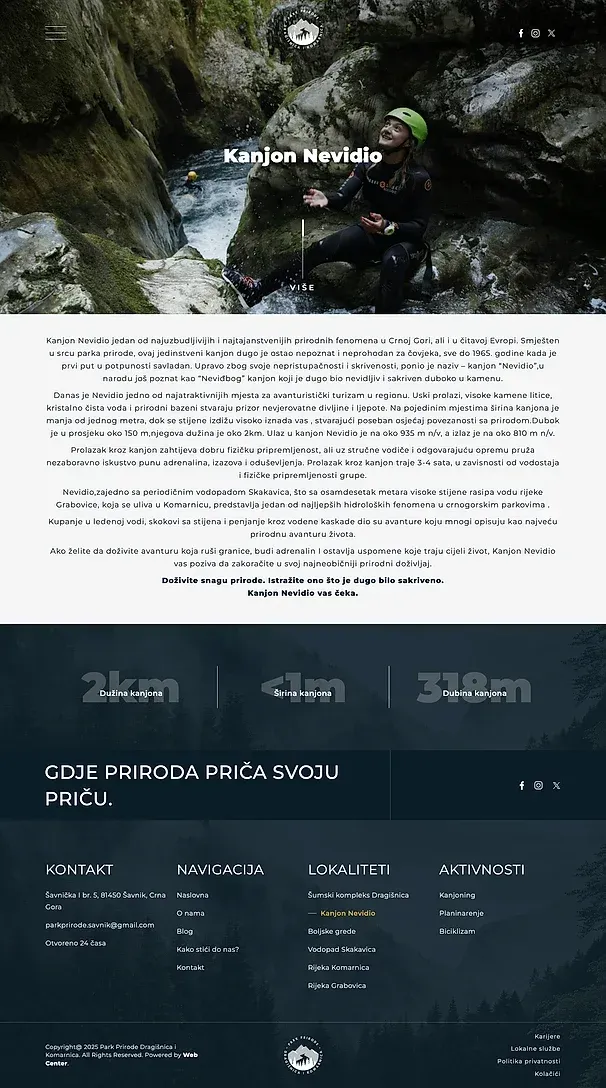 Waldgebiet Dragišnica und Nevidio-Schlucht — die Website von Park prirode Dragišnica i Komarnica