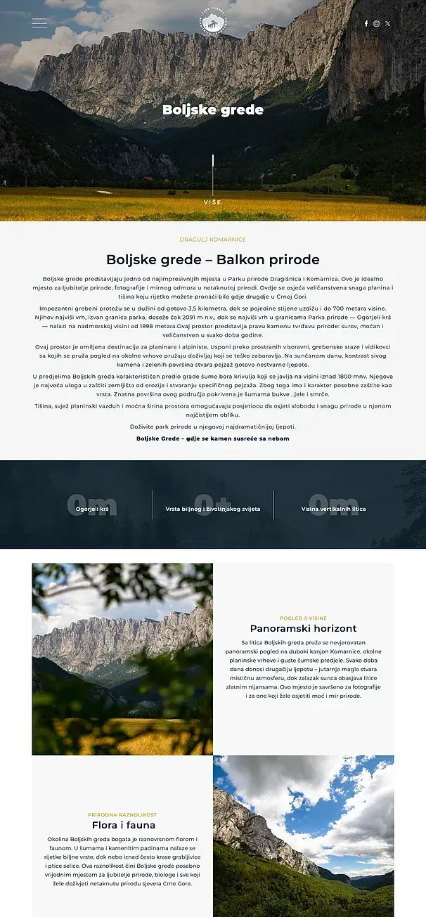 Boljske grede und Wasserfall Skakavica — die Website von Park prirode Dragišnica i Komarnica