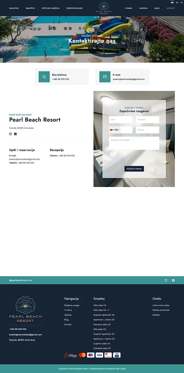Kontakt und Hills soba 1/4 — die Website von Pearl Beach Resort