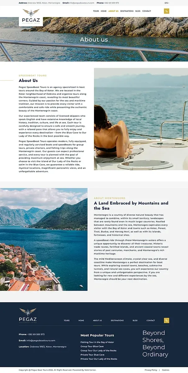 Reiseziele und Blog — die Website von Pegaz Speedboat Tours