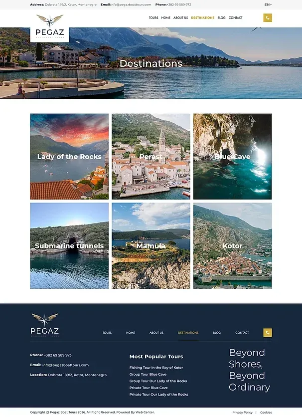 Reiseziele und Blog — die Website von Pegaz Speedboat Tours