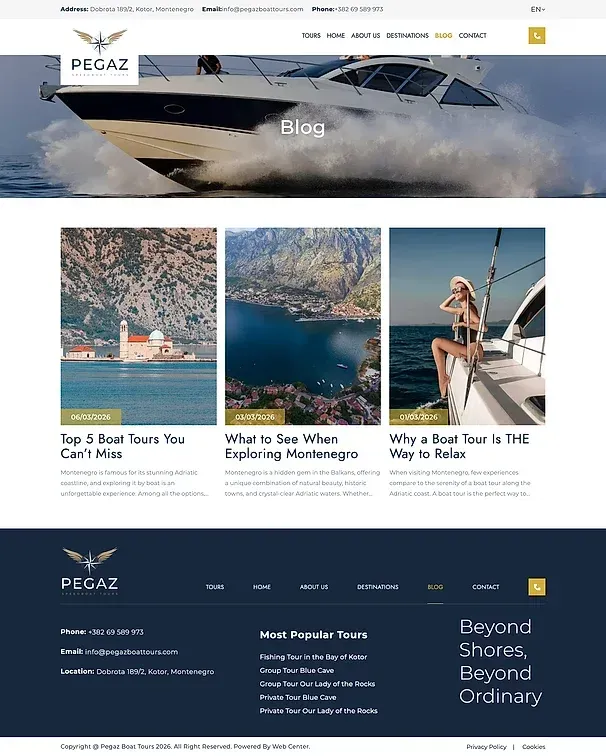 Kontakt — die Website von Pegaz Speedboat Tours
