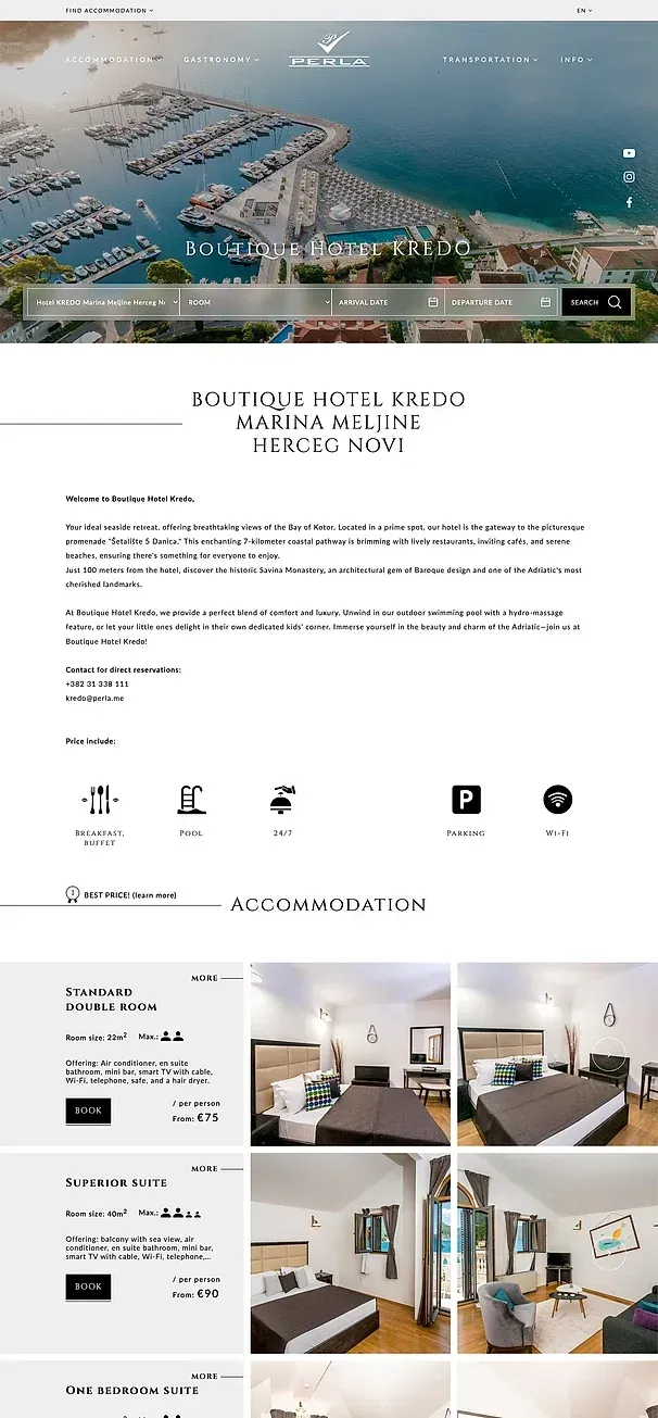 Hotel Perla und Hotel Kredo — die Website von Perla Group