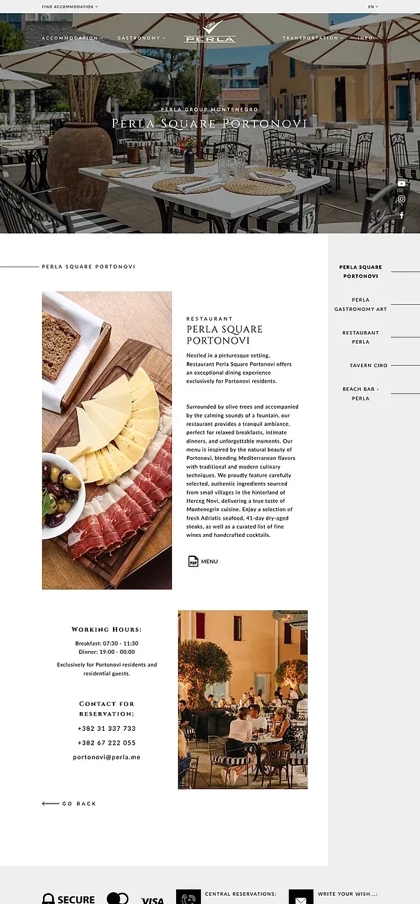 Perla Residence und Perla Square Portonovi — die Website von Perla Group
