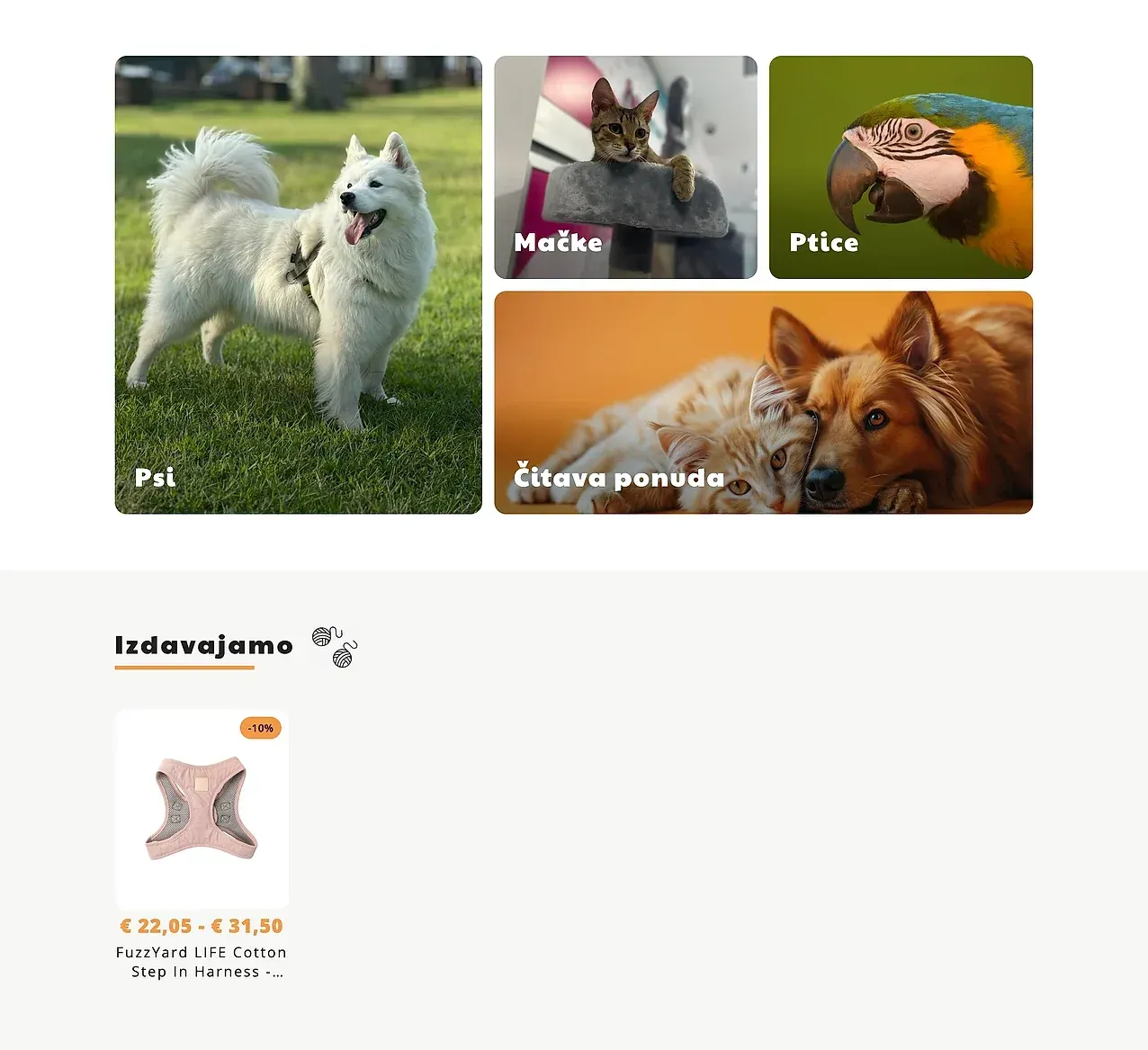 Startseite — die Website von Pet Corner